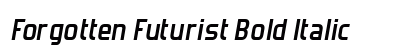 Forgotten Futurist Bold Italic font free download