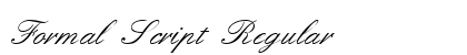 Formal Script Regular font free download