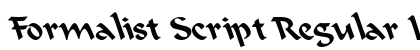 Formalist Script Regular Lefty Regular Font Preview