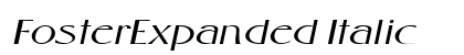 FosterExpanded Italic font free download