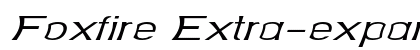 Foxfire Extra-expanded Italic Preview