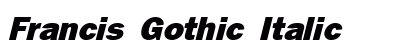 Francis Gothic Italic font free download
