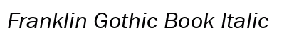Franklin Gothic Book Italic font free download