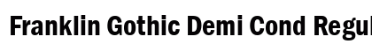 Franklin Gothic Demi Cond Regular Font Preview