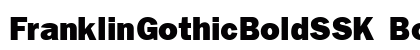 FranklinGothicBoldSSK Bold Font Preview