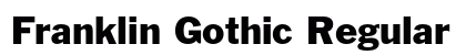 Franklin Gothic Regular Preview