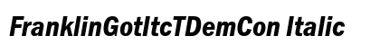 FranklinGotItcTDemCon Italic font free download