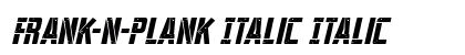 Frank-n-Plank Italic Italic font free download