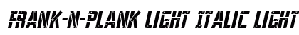 Frank-n-Plank Light Italic Light Italic font free download