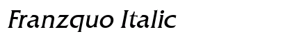 Franzquo Italic font free download