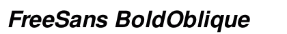FreeSans BoldOblique Preview