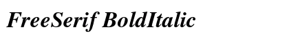 FreeSerif BoldItalic Preview