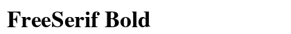 FreeSerif Bold Preview