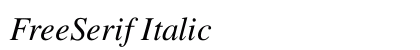 FreeSerif Italic Preview