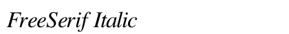 FreeSerif Italic Preview