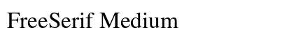 FreeSerif Medium Preview