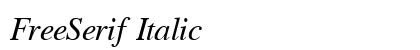 FreeSerif Italic Preview