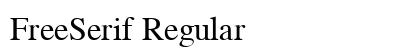 FreeSerif Regular Preview
