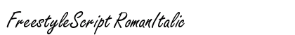 FreestyleScript RomanItalic Font Preview