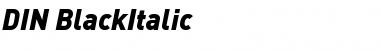 DIN-BlackItalic Regular Font