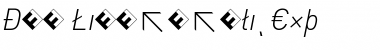 DIN-LightItalicExp Regular Font