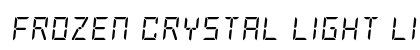 Frozen Crystal Light Light font free download