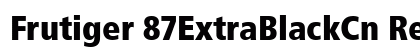 Frutiger 87ExtraBlackCn Regular font free download