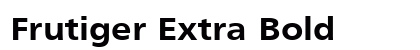 Frutiger Extra Bold font free download