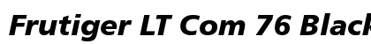 Frutiger LT Com 76 Black Italic font free download