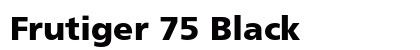 Frutiger 75 Black Preview