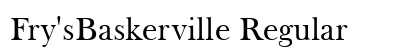 Fry'sBaskerville Regular font free download