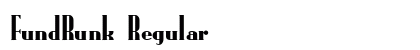FundRunk Regular font free download