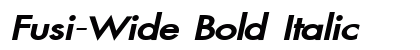 Fusi-Wide Bold Italic Preview