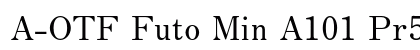 A-OTF Futo Min A101 Pr5 Bold preview