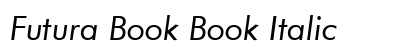 Futura Book Book Italic Font Preview