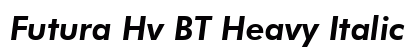 Futura Hv BT Heavy Italic font free download