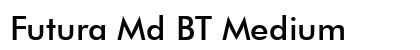 Futura Md BT Medium Preview