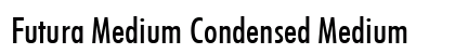 Futura Medium Condensed Medium font free download