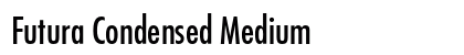 Futura Condensed Medium font free download