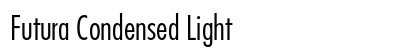 Futura Condensed Light font free download
