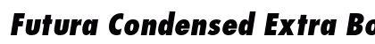 Futura Condensed Extra Bold Oblique Preview
