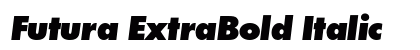 Futura ExtraBold Italic Preview