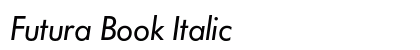 Futura Book Italic Font Preview