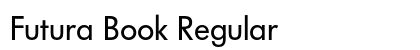 Futura Book Regular Font Preview