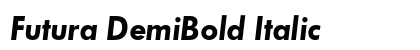 Futura DemiBold Italic Preview