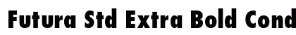 Futura Std Extra Bold Condensed Preview