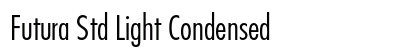 Futura Std Light Condensed Preview