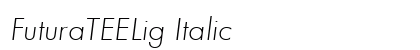 FuturaTEELig Italic font free download