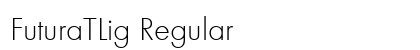 FuturaTLig Regular Font FuturaTLig Regular Font Preview