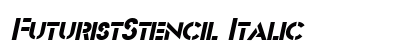 FuturistStencil Italic Font Preview